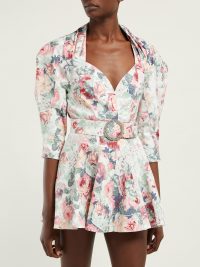 ATTICO Floral cotton-twill mini dress ~ structured designs