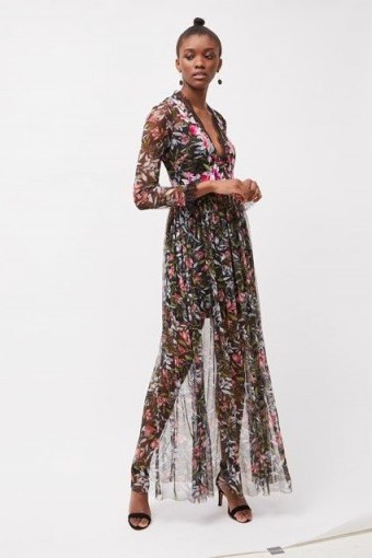 flori embroidered floral maxi dress