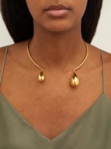 RYAN STORER Hidden Tears gold and crystal choker necklace ~ contemporary statement chokers