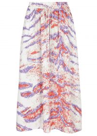 HOFMANN Belle printed skirt / lilac and coral animal prints