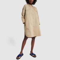 Alex Mill MILITARY SHIRT DRESS in Vintage Khaki