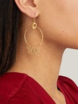 ORIT ELHANATI Monika gold-plated hoop earrings ~ drop hoops