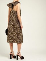 ROCHAS Onyx metallic jacquard leopard-print dress ~ animal glamour