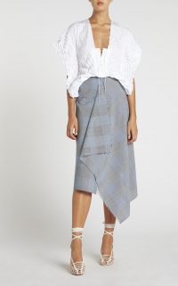 ROLAND MOURET PANAMA SKIRT in NAVY – asymmetric skirts