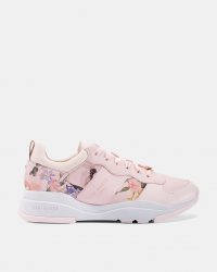 TED BAKER WAVERDI Printed chunky trainers in pink / sport luxe footwear