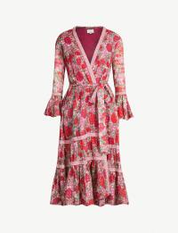 ALEXIS Marcas floral-print cotton dress in fuchsia / wrap dresses