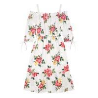 CATH KIDSTON BOX FLORA SPRAY OFF SHOULDER COTTON DRESS / cute floral summer dresses