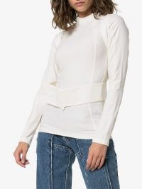 GmbH Ahu Harness Fitted Top in white ~ contemporary clothing