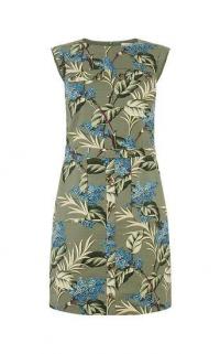 OASIS JASMINE SHIFT DRESS MULTI GREEN / sleeveless floral dresses