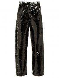 BLAZÉ MILANO Kelpie sequinned tailored trousers / black sparkly pants