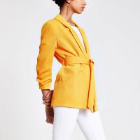 RIVER ISLAND Orange belted blazer – bright jackets