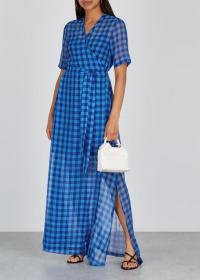 SAMSØE & SAMSØE Mante blue gingham chiffon maxi dress ~ effortless summer style