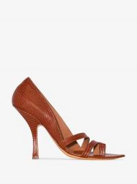 Y/Project Burnt Orange 110 Snakeskin Embossed Leather Sandals