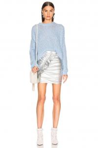 A.L.C. Jupiter Skirt Silver / metallic ruched mini