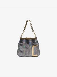 Bienen Davis Metallic 5AM Chain Mesh Clutch Bag / luxe iridescent handbag