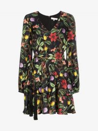 Borgo De Nor Floral Print Tiered Silk Mini Dress ~ ruffled tiers