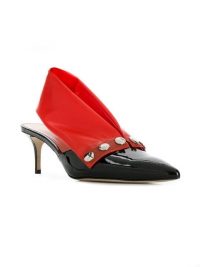 CHRISTOPHER KANE black and red latex sling back