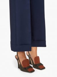 FENDI FFreedom square-toe brocade slingback pumps ~ chic shoes