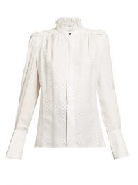 ISABEL MARANT Lamia silk-blend blouse ~ elegant white blouses