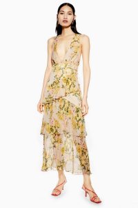 TOPSHOP Pleat Tiered Midaxi Dress / summer event dresses