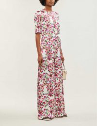 SEREN Truman floral-print wide-legged jumpsuit pink multi / summer event clothing