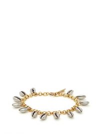 ISABEL MARANT Amer shell-charm chain bracelet ~ metallic-silver shells ~ ocean inspired charms