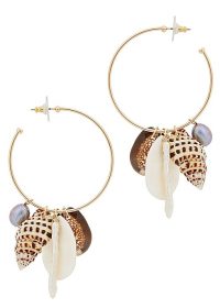 BAUBLEBAR Sardinia shell-embellished hoop earrings ~ sea inspired jewellery