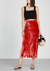 BEC & BRIDGE Velveteen Dream bias-cut midi skirt ~ slinky skirts