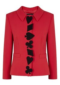 BOUTIQUE MOSCHINO Red appliquéd jacket ~ stylish jackets