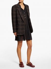 ISABEL MARANT ÉTOILE Korix single-breasted grey checked blazer ~ oversized jackets