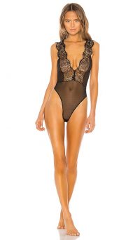 Rita Teddy Lovers + Friends in Black – lace and mesh teddies