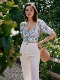 REFORMATION Luna Top Olympia / floral crop tops