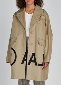 MM6 BY MAISON MARGIELA Sand printed cotton twill coat ~ stylish logo print coats