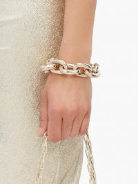 PACO RABANNE Oversized chain-link bracelet ~ chunky gold-tone bracelets