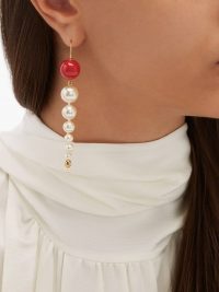 AURÉLIE BIDERMANN Roudoudou 18kt gold-plated pearl drop earrings ~ eye-catching drops