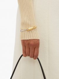 CHARLOTTE CHESNAIS Gia gold-vermeil and sterling-silver bracelet ~ chic contemporary bangle