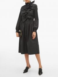 MOLLY GODDARD Hester bow-embellished taffeta coat dress