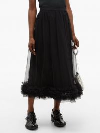 MOLLY GODDARD Leonie ruffled tulle midi skirt