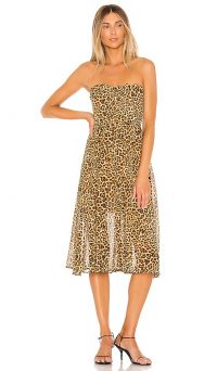 Lovers + Friends Marcus Midi Dress Cheetah Print