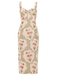 BROCK COLLECTION Pelagia floral-print corseted midi dress