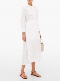 BROCK COLLECTION Penelope cotton-poplin midi shirt dress ~ effortless style clothing