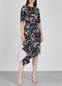 PETER PILOTTO Floral-print asymmetric cady dress