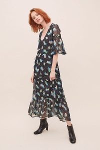 Primrose Park Alice Floral-Lurex Dress / flowing tiered hem dresses