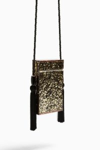 TOPSHOP COMO Gold Acrylic Boxy Bag