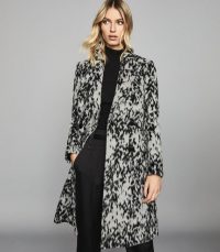 REISS DALA DOUBLE BREASTED ANIMAL PRINT COAT ~ glamorous outerwear