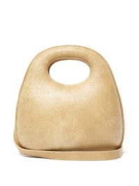 LEMAIRE Egg cracked beige-leather bag