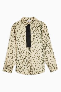 TOPSHOP Paint Animal Print Shirt By Boutique