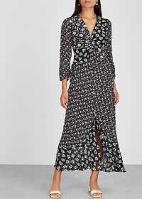 RIXO Chelsea floral-print silk maxi dress / mixed flower prints