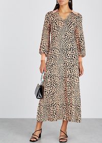 RIXO Leopard-print jersey maxi dress