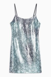 TOPSHOP Snake Sequin Bodycon Dress / shiny going out dresses